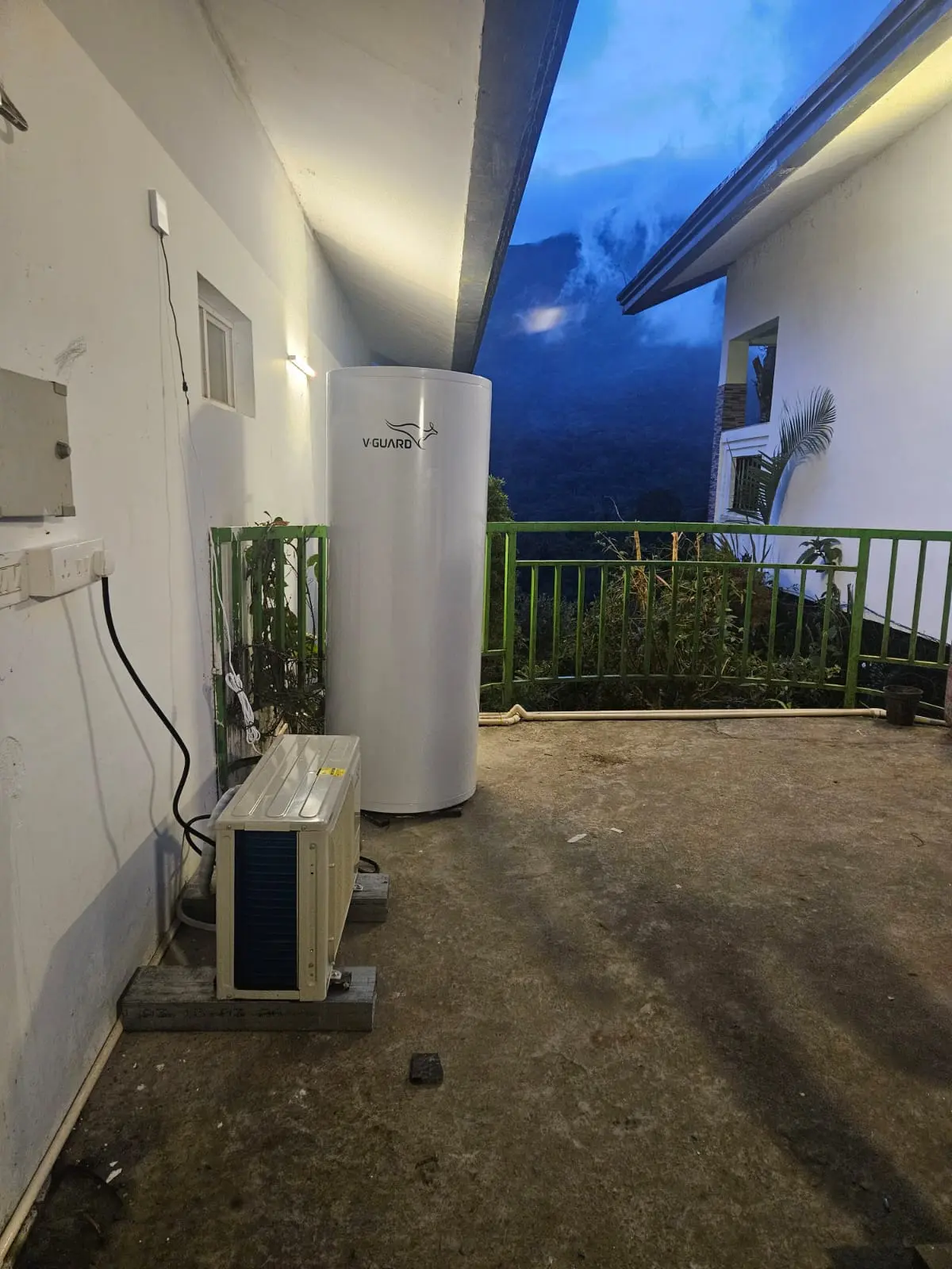 Heat pump system after installation